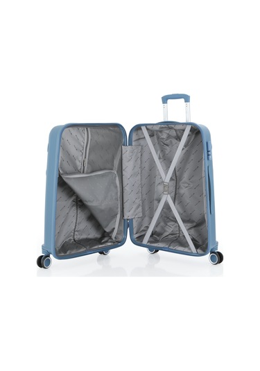Mçs Polipropilen 3lü Valiz Seti Büyük & Orta & Makyaj V376 S23sy1000051-set 10227 Sky Blue
