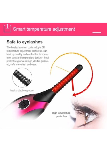 Sones Duosi Dy-102 Taşınabilir Kalem Stili Isıtmalı Uzun Ömürlü Elektrikli Ütü Kirpik Kıvırıcısı Usb Şarj Edilebilir Elektrikli Isıtmalı Makyaj Kıvırma Klipsi