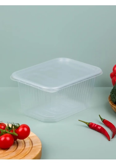 Upakovsik+ Kapaklı Tek Kullanımlık Kap 1500 Ml, 30 Adet 396829881 100 adet