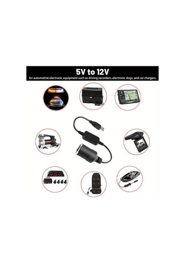 2 Adet Siyah 5v'ten 12v'a 12v Usb 5.0 Araba Adaptörü Kablosu, Pd Ve Qc3.0 İle Hızlı Şarj Çoklu Cihaz Dönüştürücü, Dayanıklı Mat Bitiş, Akıllı Telefonlar, Tabletler Ve Daha Fazlası İçin Kolay Kurulum - Pil Gereklidir, Araba Elektronik Aksesuarları