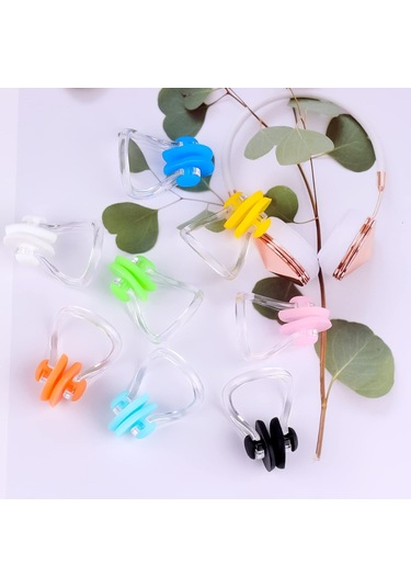 Yüzme İçin Yeniden Kullanılabilir Su Geçirmez Kulak Tıkacı Ve Burun Klipsi Seti