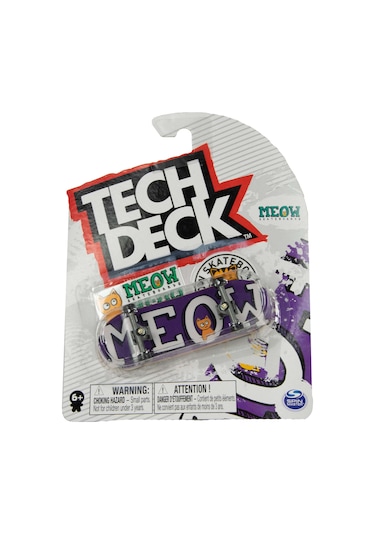 Tech Deck Tekli Paket Meow Exclusive Series Parmak Kaykay Çok Renkli