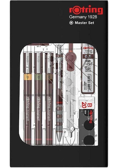 Rotring Rapido Takımı Isograf Kolej Set 3'lü Takım Pergelli