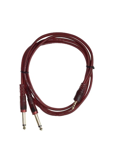 Luxury, 3,5 Mm Stero 2x6,3 Mm Mono Erkek 1,5 Metre Slikonlu