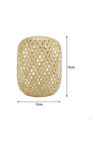 Bambu El Dokuma Abajur Işık Kapak Retro Tarzı Toz Geçirmez Dekorasyon Avize Yaşam İçin Naturel Bambu