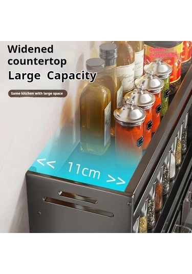 Mutfak Çeşni Baharat Rafı Duvara Monte Baharat Rafı Mutfak Duvar Ekru