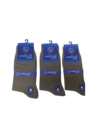 Asçelik 3 Lü Dikişsiz Yazlık Erkek Çorap Kahverengi Çok Renkli