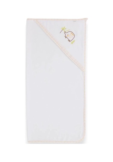 Bebitof Ekoseli Fil Bebek Havlusu 87x90 Cm 40028