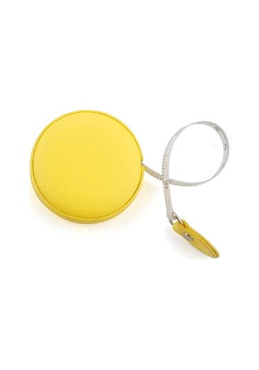 Sarı-wıntap 150 Cm 60 Inç Taşınabilir Pu Mezura Dikiş Terzi Kumaş Geri Çekilebilir Su Geçirmez Rulo Vücut Ölçüm Cetveli