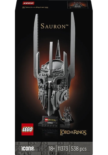 LEGO® Icons Yüzüklerin Efendisi: Sauron'un Miğferi 11373 - Yetişkinler için Minifigür İçeren Yaratıcı Model Yapım Seti (538 Parça)