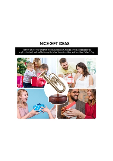 Vkemall Müzik Kutusu Trompet Müzik Kutusu Klasik Kurmalı Müzik Kutusu Dönen Müzik Kutusu Dönen Tabanl