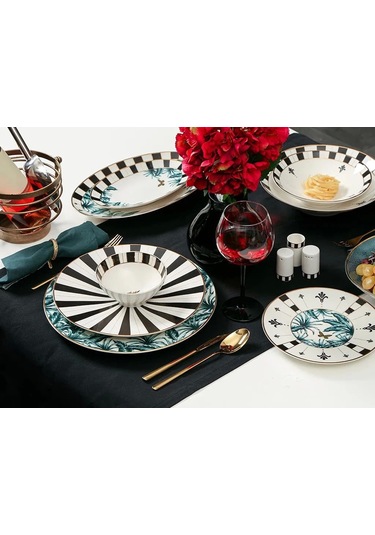 Porland Re-gen Ontario 24 Parça 6 Kişilik Yemek Takımı Beyaz