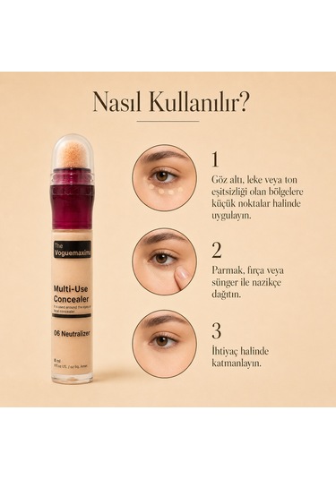 The Voguemaxima Luméa Sünger Uçlu Likit Kapatıcı 06 Neutralizer 8 Ml 06 Neutral