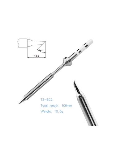 Kosona Ts100/ts101 İçin Çelik Tamir Ucu, Hızlı Isıtransferi, 7 Farklı Tip, Mini Dijital Kaynak Ucu - Bc2 Modeli