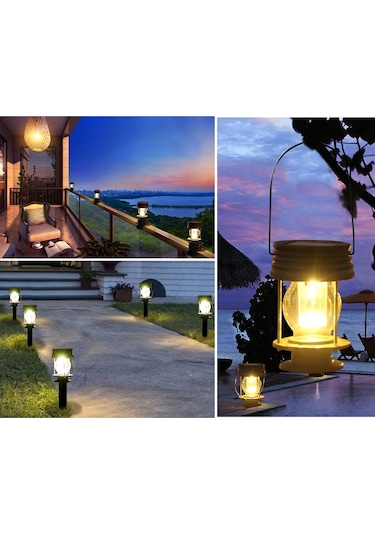 Cbtx Bahçe Aydınlatma Hsr002 Dış Mekan Retro Güneş Enerjili Fener Kamp Işığı, Özellik: Taşınabilir-sarı Sıcak Işık