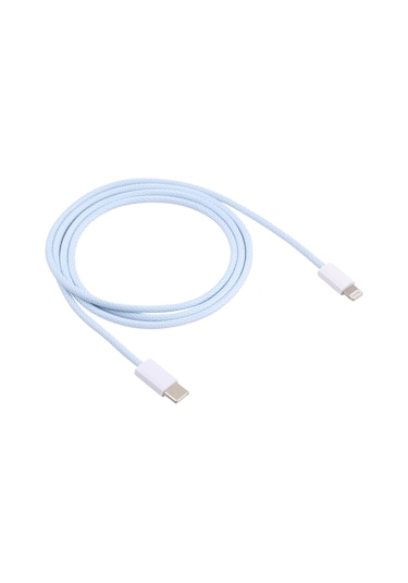 12w Pd Usb-c / Type-c - 8 Pin Veri Kablosu, Kablo Uzunluğu: 1m Mavi