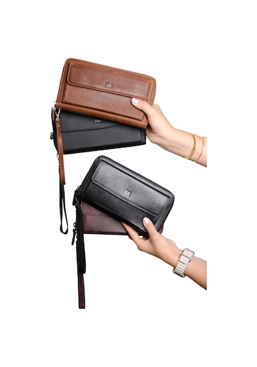 Mft Leather Hakiki Deri Unisex El Çantası Canelia 1310 Tiguan Bordo