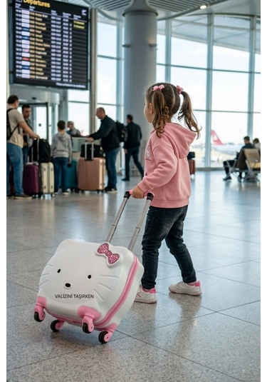 Protocol London Hello Kitty Pembe Lüks Çocuk Valizi Abs Dayanıklı Şıklık Çok Renkli