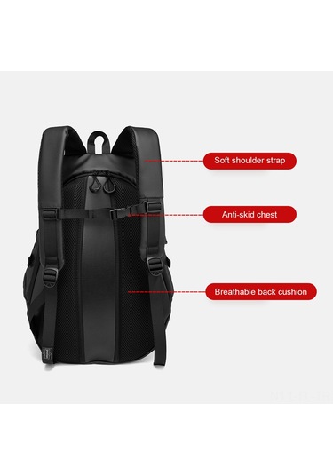 Lemestar Süper Hafif Su Geçirmez Motosiklet Kask Çantası - 30-48l Büyük Kapasiteli, Çoklu Cep, Bisiklet/seyahat/ofis İçin Siyah Sırt Çantası