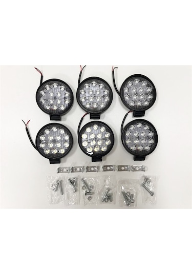Replax 6 Adet 14 Led Yuvarlak Off Road Sis Farı Sis Lambası Çalışma Lamb
