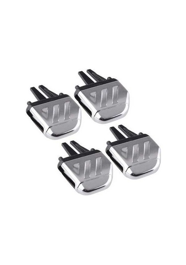 Novahub 4 Adet Abs Metal Klima Hava Çıkışı Klipsi, Land Rover Freelander 2 İçin Gümüş-siyah