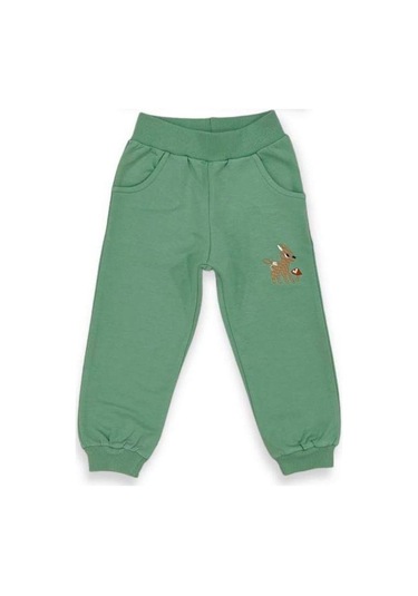 Kız Çocuk Loved Nakışlı Pamuklu Eşofman Takım-14382 Ekru