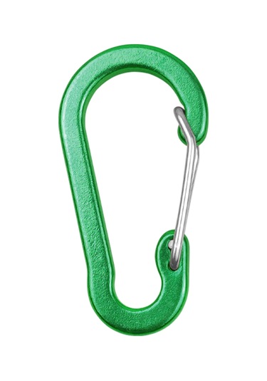 Vkemall Yeşil Alüminyum Allüvyum Dağcı Kilit, 50x26mm S Tipi Yaylı Kanca, 5 Adet Paket, 5.4g Ağırlık