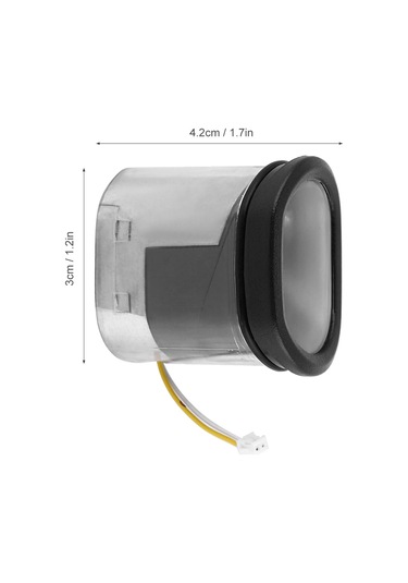 Shineyee Ninebot Elektrikli Scooter Işığının Plastik Siyah Ön Feneri 4.2x4.2x3 Cm, 40g Siyah