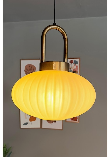 Elegant Cam Beyaz Tekli Avize Eskitme Kilit Başlık Retro Sarkıt Lamba Restoran Salon Aydınlatma Beyaz