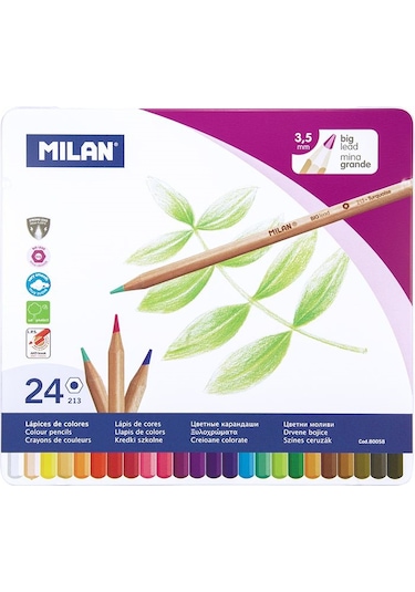 Mılan 80058 Colours Metal Kuru Boya Kalemi 24lü
