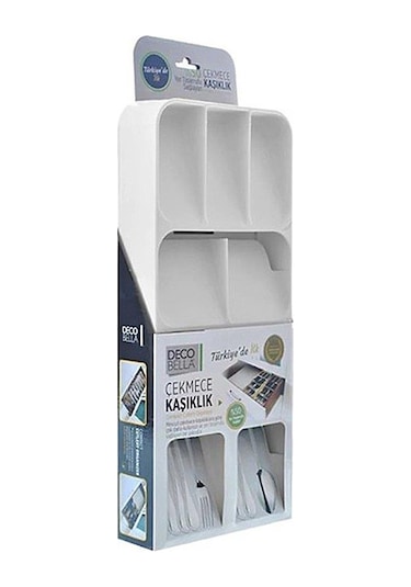 Decobella 9 Bölmeli Çekmece Kaşıklık Beyaz