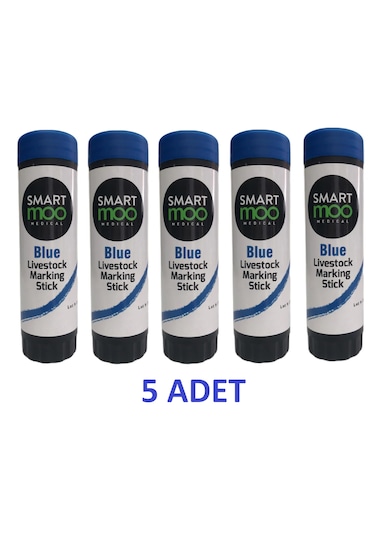 Smartmoo Hayvan İşaretleme Kalemi Mavi 5 Li Raidex Üretim