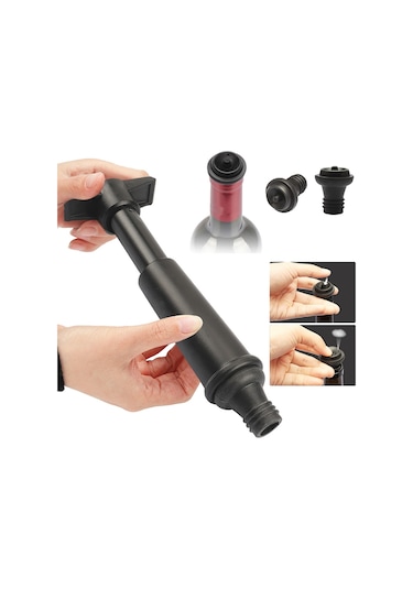 Sones Kırmızı Şarap Vakum Pompası Tazeleyici Silikon Şarap Tıpa Seti Diğer