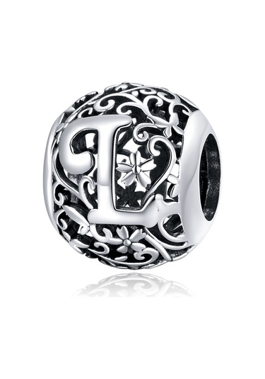 S925 Ayar Gümüş Mori Serisi İçi Boş Harfler Boncuk Dıy Bilezik Kolye Aksesuarları L Çok Renkli