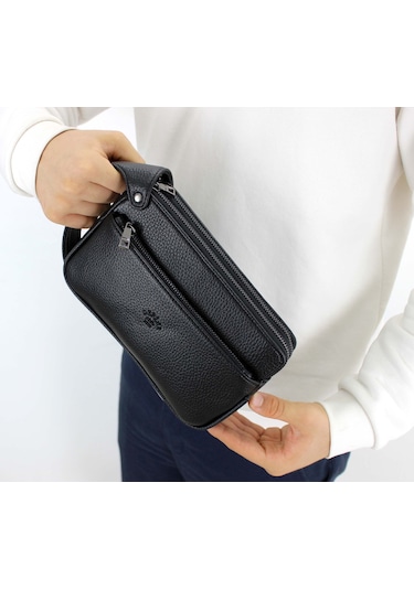Derise Club Erkek Günlük Çok Bölmeli Portföy Çanta El Çantası Siyah