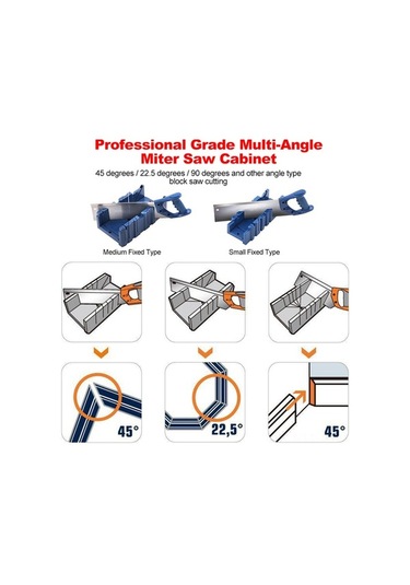 Carrier- Practical Tools, "45 22.5 90 Açılı Ahşap Kesme Kutusu -