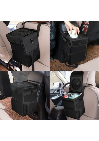 Createtech Sones Saklama Kovası Araba Koltuk Çöp Kancası Arka Vo