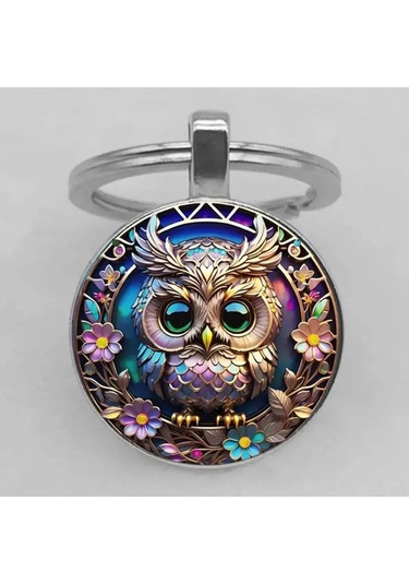 Singree Mor Akıllı Baykuş Anahtarlık - Anahtar Ve Çanta Aksesuarı Erkek/kadın