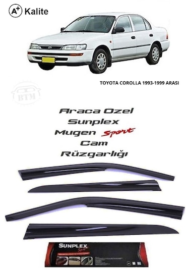 Toyota Corolla 93-98 Cam Rüzgarlığı Marka Mugen 4'lü