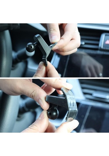 Gösterge Paneli İçin 2'li Paket 17 Mm Küresel Başlıklı Telefon Tutucu - Araç Havalandırma Menfezi İçin Sabit Kaymaz Taban - Araba Aksesuarları
