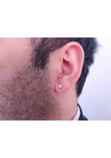 Pırlanta Taşlı Sayra Damla Erkek Küpesi 0802e0039