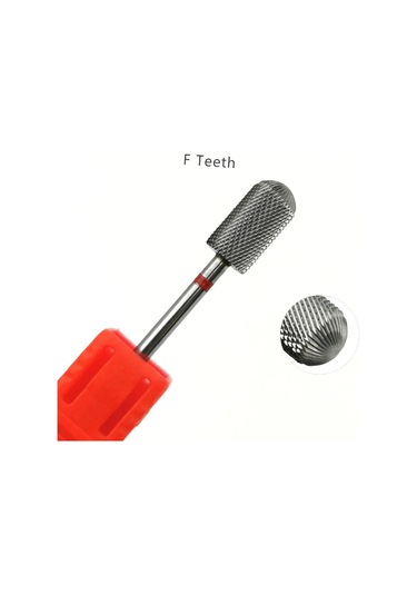 Hytoos Pürüzsüz Üst Büyük Namlu Uçları R Kesim 3/32 Karbür Tırnak Matkap Ucu Freze Kesici Manikür Tırnak Sanat Ekipmanları Araçları Açık Gri