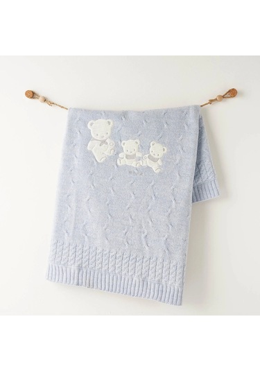 Andywawa Ac26341 Triko Battaniye 85x100 Blue Melange Çok Renkli Melange