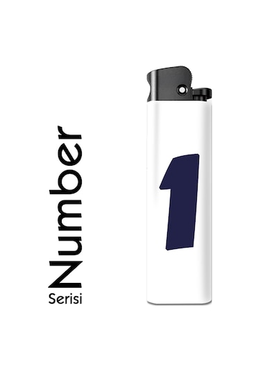 Number Serisi Tasarım Çakmak Minimal 1 Yazılı Çakmak