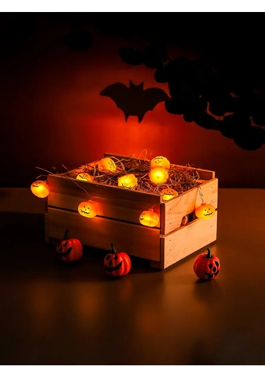 Mıland Led Işıklı Balkabağı Süsleme 2m Pille Çalışan 264630180 Örgü