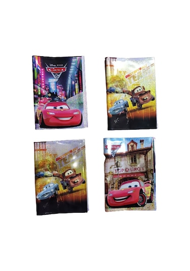 Cars A-5 Boy Defter Kabı 4 Adet