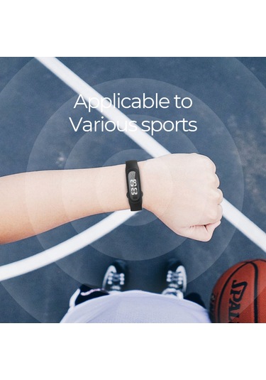 Kosona Siyah Q2 Dış Mekan Ultrasonik Kovucu Bileklik - 3 Seviye Ayar, Saat Gösterimi, Hamile Ve Bebek Uygun