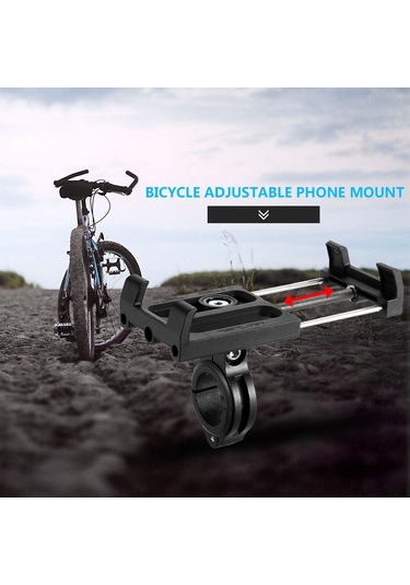 Dianziye Bisiklet Telefon Tutucu G-84: 55-100mm Ayarlanabilir Uzunluk, 3.5-6.2 İnç Telefonlar İçin, 22.2/25.4/31.8mm Direksiyon Çapı Uyumlu, Dayanıklı Plastik Ve Alüminyum Siyah