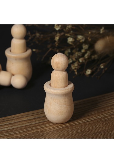 Fosenze 10'lu Ahşap Bebek Seti - Dıy Boyama Ve Dekorasyon İçin El Yapımı Oyuncak Diğer