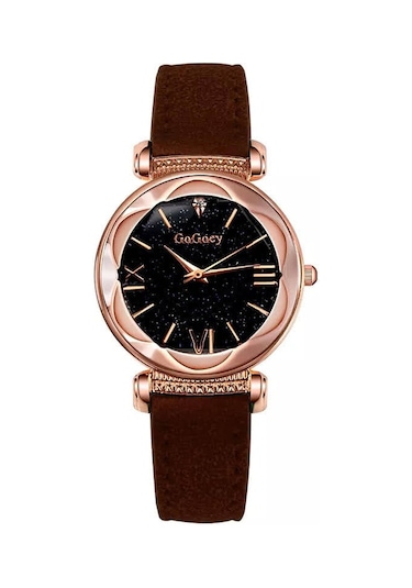 Gogoey G4417kss Kadın Kol Saati Kahverengi + Bileklik